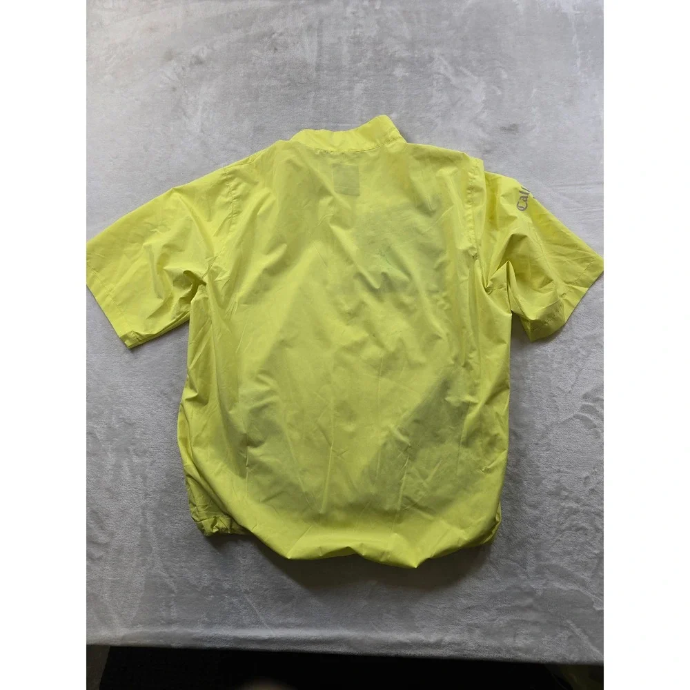 Callaway Golf Windbreaker‎ Mens Large Neon Yellow Weather Series Wind Shirt